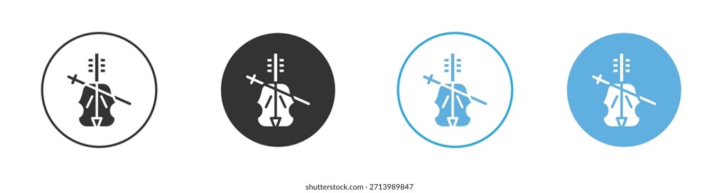 Cello-Symbol Logo-Vorlage Designset