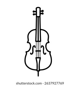 cello icon on white background vector
Vector line icon musical instruments