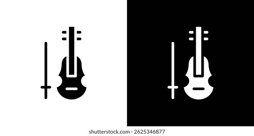 Ícone violoncelo simples vetor de linha. Símbolo, logotipo.