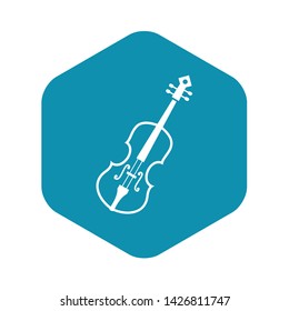Cello icon in simple style on a white background vector illustration