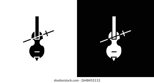 Coleção de símbolos de ícones de violoncelo. Ilustração de stock de vetor plano.