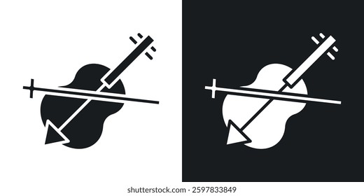 Cello icon symbol collection on white background.