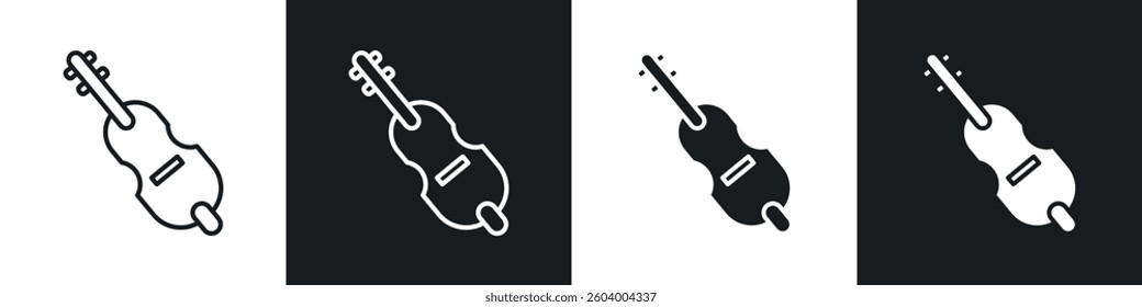 Cello icon symbol collection on white background.