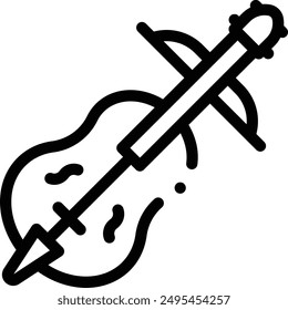 cello icon. Thin Linear Style Design Isolated On White Background