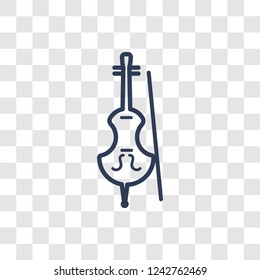Cello icon. Trendy linear Cello logo concept on transparent background from Music collection