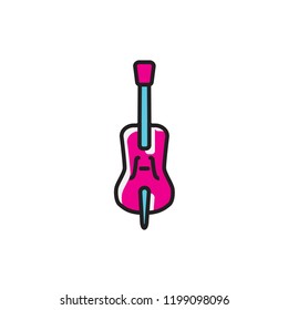 cello icon vector design. music icon vector. music instrument icon filled outline style