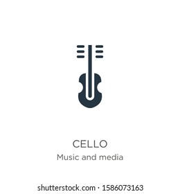 Cello icon vector. Trendy flat cello icon from music collection isolated on white background. Vector illustration can be used for web and mobile graphic design, logo, eps10