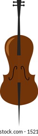 Cello, illustration, vector on white background.