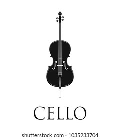 Cello. Isolated On White Background. Vector Illustration
