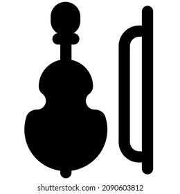 Cello like violin with a bow and string