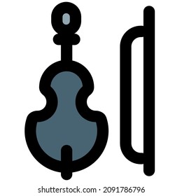 Cello like violin with a bow and string