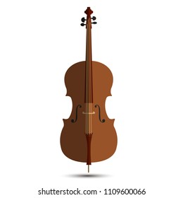 Cello music orchestra background isolated illustration violin vector instrument musical