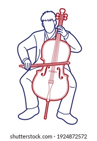 Cello Musician Orchestra Instrument Graphic Vector