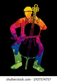 Cello Musician Orchestra Instrument Graphic Vector