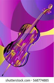 cello on abstract background