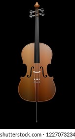 
Cello on a black background isolate