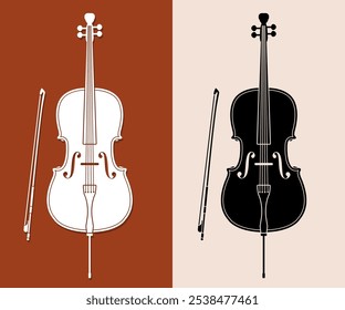 Cello Orchestra Instrument Cartoon Music Graphic Vector