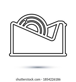 Diseño vectorial de icono de cinta Cello con trazo editable. Ilustración vectorial Eps 10.
