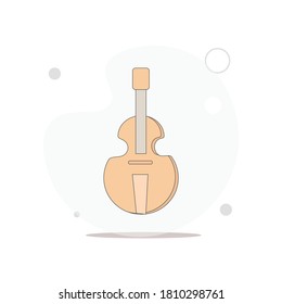cello vector flat illustration on white