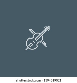 Cello vector icon. Cello concept stroke symbol design. Thin graphic elements vector illustration, outline pattern for your web site design, logo, UI. EPS 10.