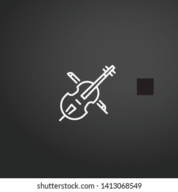 Cello vector icon. Cello concept stroke symbol design. Thin graphic elements vector illustration, outline pattern for your web site design, logo, UI. EPS 10.