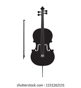 Cello vector illustration isolated on white background