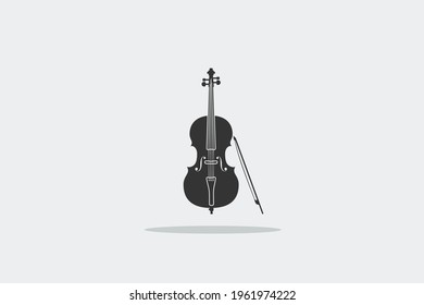 Cello vector illustration isolated on white background