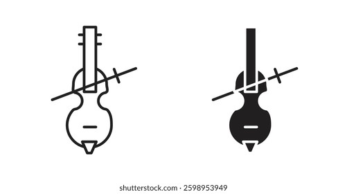 Cello vector line icon illustration collection.