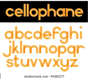 Cellophane Alphabet Font Alphabet Symbol Icon Set EPS 8 vector, grouped for easy editing. No open shape or paths.