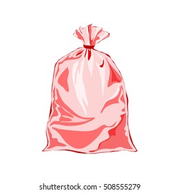 Cellophane packaging or bag ready template for branding design