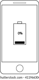 Cellphone with 0% battery