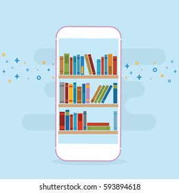 Cellphone abstraction with a lot of book to read