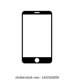 Cellphone with a blank screen. Flat style. Vector illustration on a white background. eps 10
