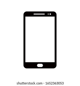 Cellphone with a blank screen. Flat style. Vector illustration on a white background. eps 10