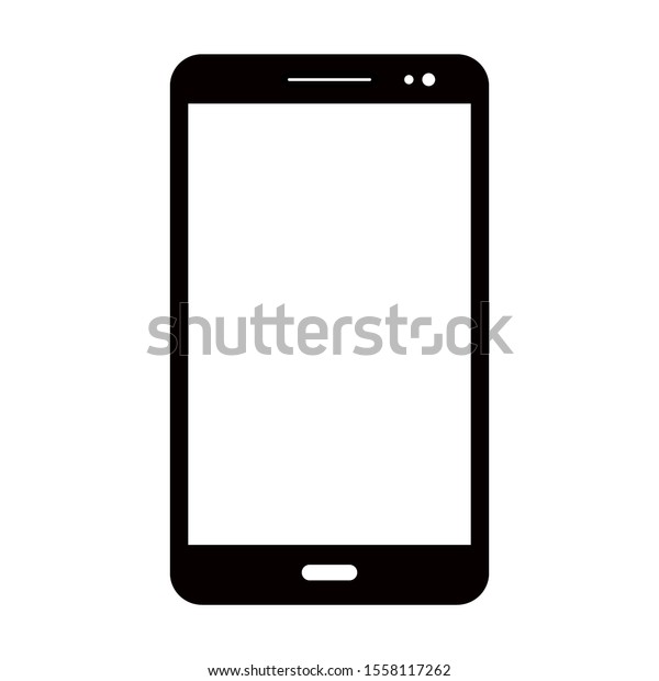 Cellphone Blank Screen Flat Style Vector Stock Vector (Royalty Free ...