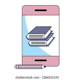 cellphone with book
