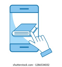 cellphone with book