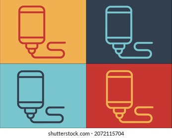 Cellphone Charger Logo Template, Simple Flat Icon of cellphone,mobile,phone