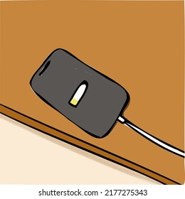 cellphone charging vector illustration icon