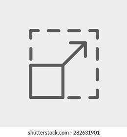 Cellphone code icon thin line for web and mobile, modern minimalistic flat design. Vector dark grey icon on light grey background.