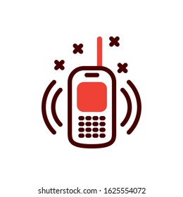 Cellphone design, mobile digital phone technology communication and social media theme Vector illustration