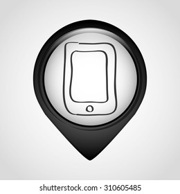 cellphone design over white background, vector illustration 