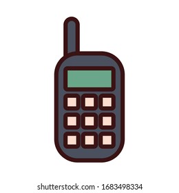 Handygerätlinie und Vektorillustration-Icon-Design