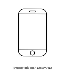 cellphone device on white background