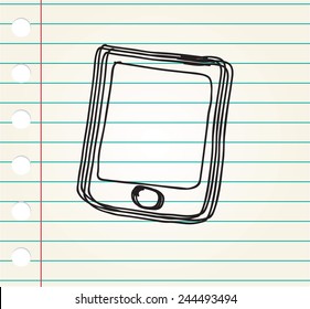cellphone doodle on paper