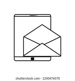 cellphone email message white background