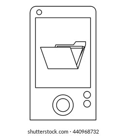 cellphone with folder