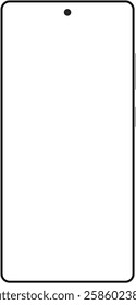 Cellphone frame on transparent background. Vector illustration