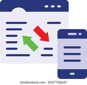 cellphone friendly web page vector icon design, Webdesign and Development symbol, user interface or graphic sign, website engineering illustration, mobile responsive conversion concept