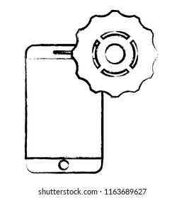 cellphone and gear icon